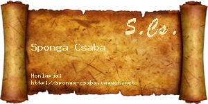 Sponga Csaba névjegykártya